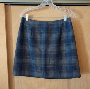 Vintage 90's Maurices Blue Plaid Women's Skirt